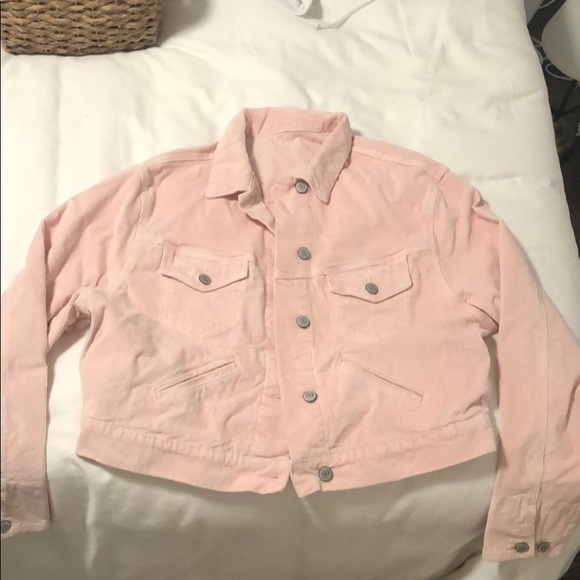 Brandy Melville Jackets & Blazers - Baby pink Brandy Melville corduroy jacket